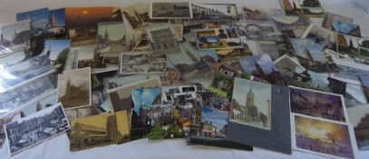 A selection of Louth postcards inc Louth Flood