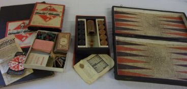 Early 20th century Monopoly & Backgammon games