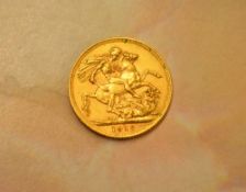 1912 22ct gold full sovereign
