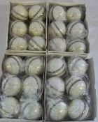 4 boxes of 6 leather white cricket balls