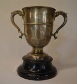 Lge silver cup inscribed 'Lady Yarborough's Cup won by Mr G Marris's Incense Brocklesby steeplechase