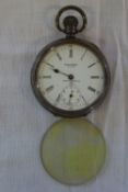 Silver Waltham USA pocket watch Maker Owen & Robinson Ltd Leeds Birmingham 1924 total weight 3.25