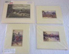 4 mounted prints of Lincoln