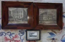 2 framed prints of Louth Methodist Chapel & a print of Louth from Thorpe Hall