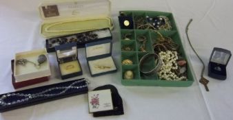 Various costume jewellery inc silver ring and chain