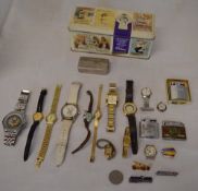Watches, lighters inc Ronson & badges etc
