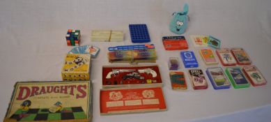 Old toys & games inc Rubik's cube, dominoes, Top Trumps, cards etc