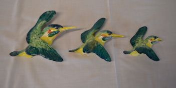 3 Beswick Kingfishers (af)