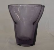 Murano style purple vase 18cm tall
