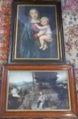 2 religious prints c1910 & 1911