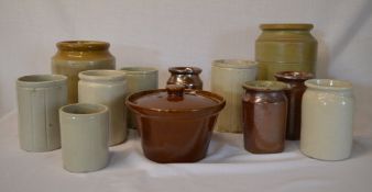 Various stoneware pots