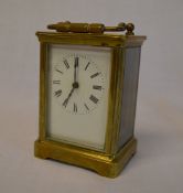 Brass carriage clock