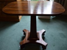 Vict Mah oval occ table with pedestal base