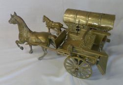 2 Brass Horse and Carts