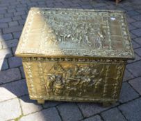 Brass coal box