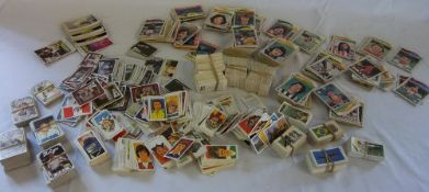 Assortment of cigarette cards, Topps football cards etc