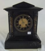 Vict slate mantel clock