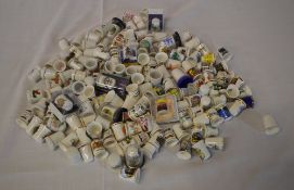 Approx 170 ceramic thimbles inc Christmas, tourist locations, animals etc
