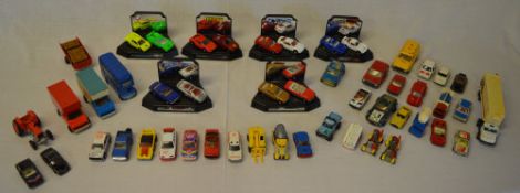 Various Corgi & Matchbox die cast model cars inc stands