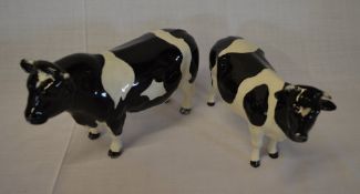 Beswick Friesian bull & cow