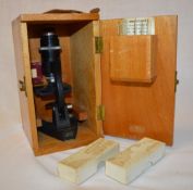 Britex Minor Microscope in box with slides