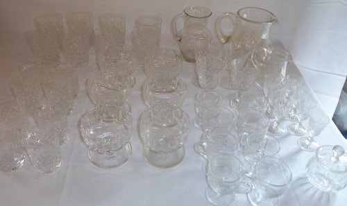 Various glassware inc tumblers & jugs