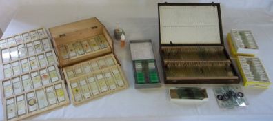 Lg collection of microslides inc physiology, entomology, zoology & botony