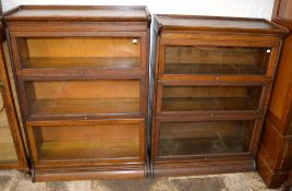 2 Globe Wernicke style book cases