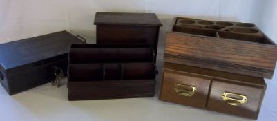 Old till, deed boxes etc