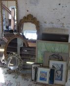 Various mirrors & prints