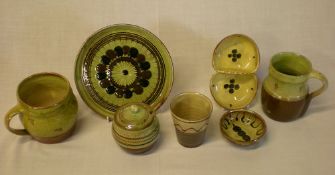 7 items of Winchcombe slipware pottery