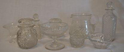 Various glassware inc pickle jars etc.