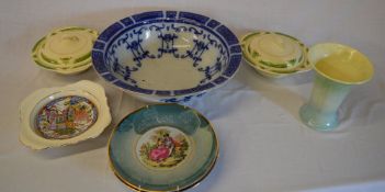 Various ceramics inc toilet bowl, Sylvac vase etc