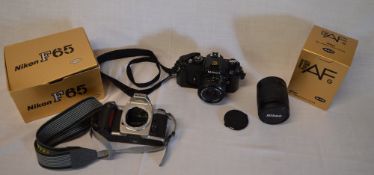 Nikon F65 camera, Nikon FM2 camera & a 28-100mm Nikon lens