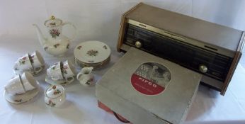 Porcelain coffee set, Stereogram & a Pifco hand held vacuum cleaner