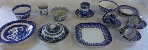 Various blue & white ceramics inc Spode, Spode Italian & Doulton Burslem