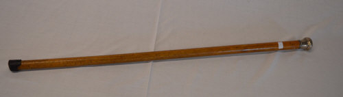 Silver topped walking cane