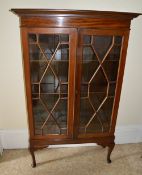 Small Chipendale style display cabinet with cabriole legs