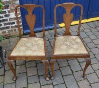 2 drop seat dining chairs