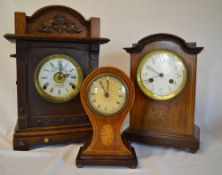 3 mantle clocks inc Fattorini & Sons