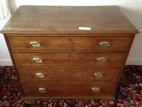 Geo III oak chest of drawers