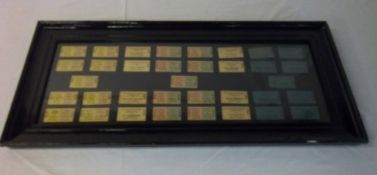 Framed collection of Railway tickets (Isle of Man)