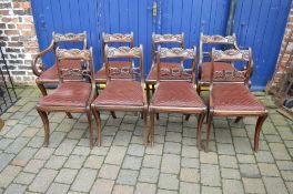 8 Regency/William IV mah drop seat dining chairs inc 2 carvers