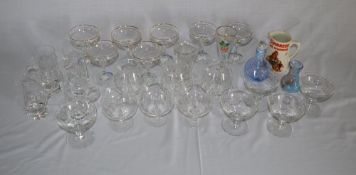 Babysham glasses & other various glassware