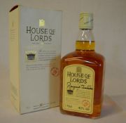 House of Lords 40% vol bottle of Scotch whisky, signed by Margaret Thatcher (with original box)