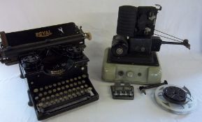 Royal typewriter & Projector