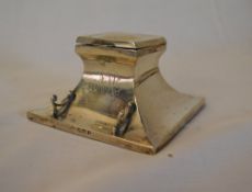 Silver inkwell with pen holding mounts Birmingham 1909.  Total weight 9.2 oz