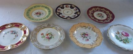 7 Vict hand painted plates