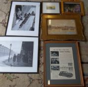 Assortment of pictures & prints inc Illustrated London News Advert 1939