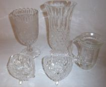 Various glass vases and bowls